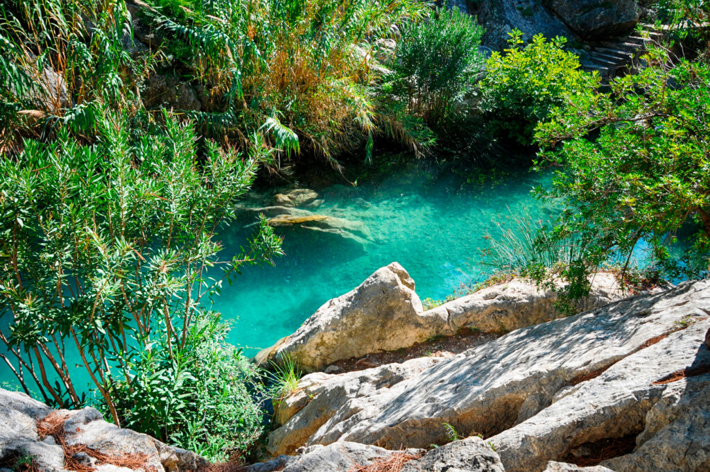 Vistas de las fuentes del Algar.