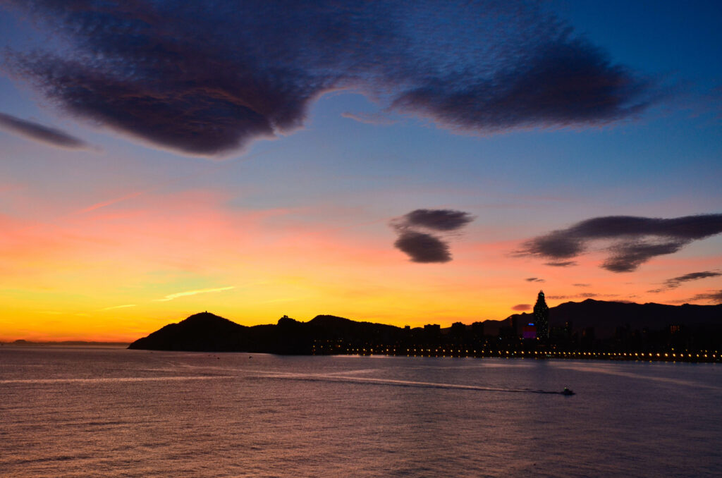 Atardecer en Benidorm.