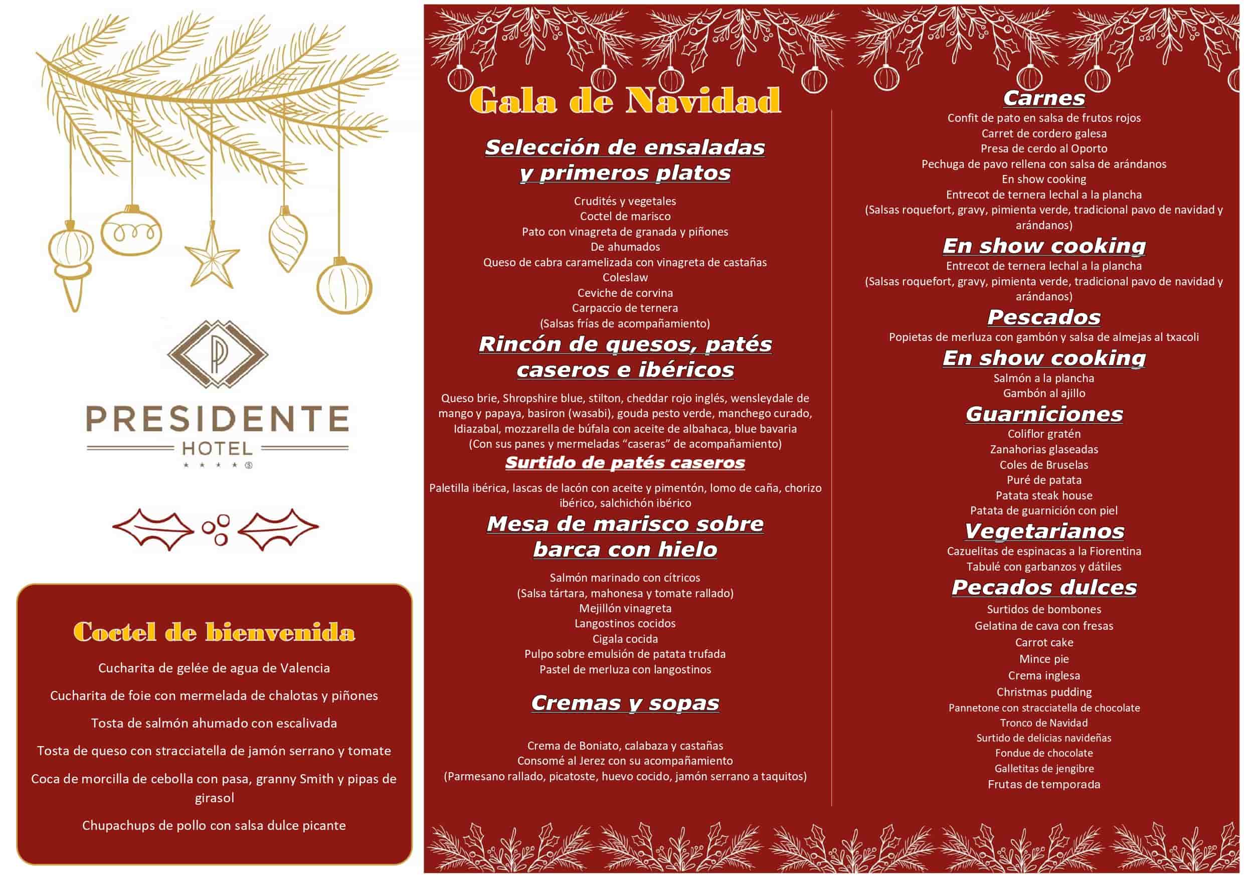 MENU GALA NAVIDAD español
